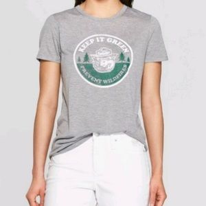 SMOKEY BEAR “Prevent Wildfires” Grey Short Sleeve